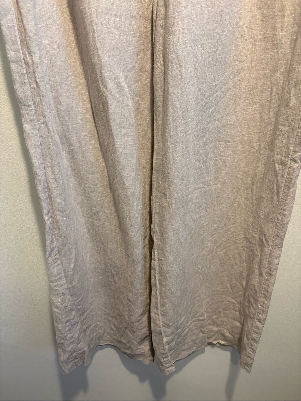 J.Crew || Essential Wide-Leg Linen Pant in Flax Tan Beige 12 Tall - Picture 4 of 10
